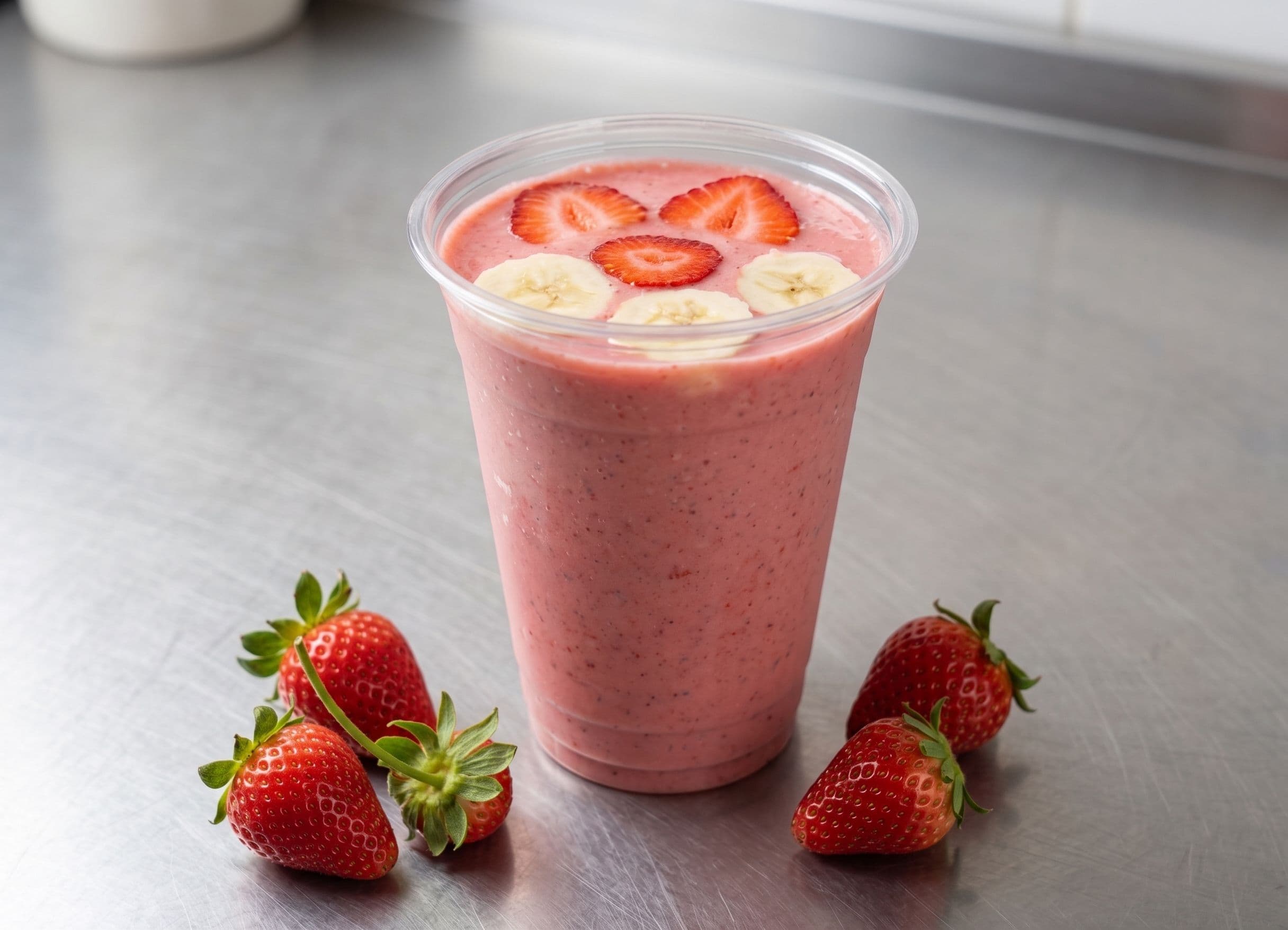 Batido de Banana con Frutilla